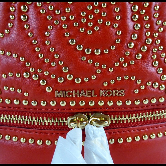 Michael Kors Rhea Mini Stud Leather Backpack NWT - Picture 3 of 8